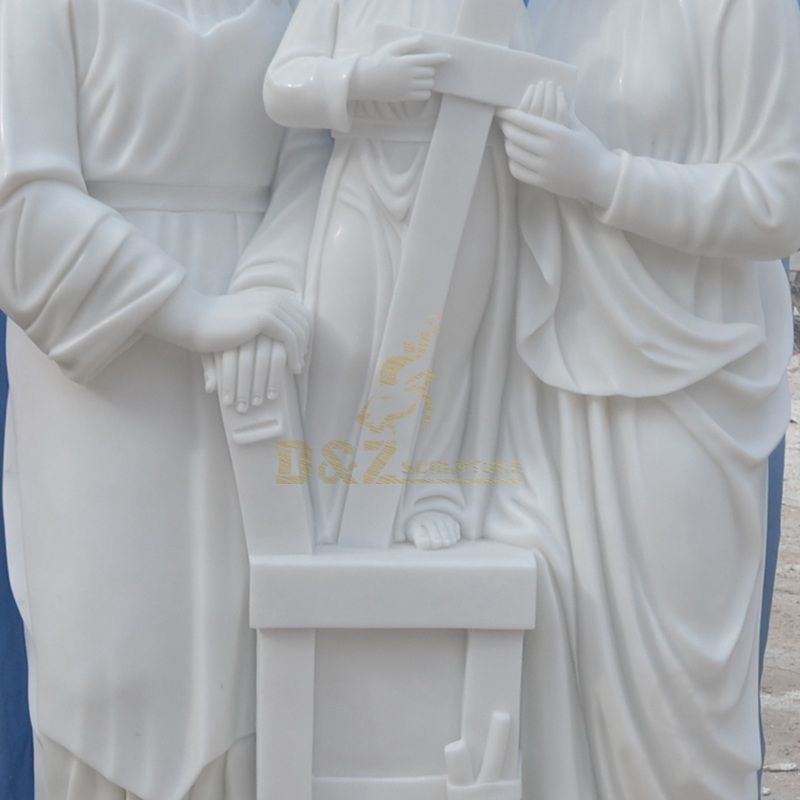 Full Size White Marble Holy Family Statue