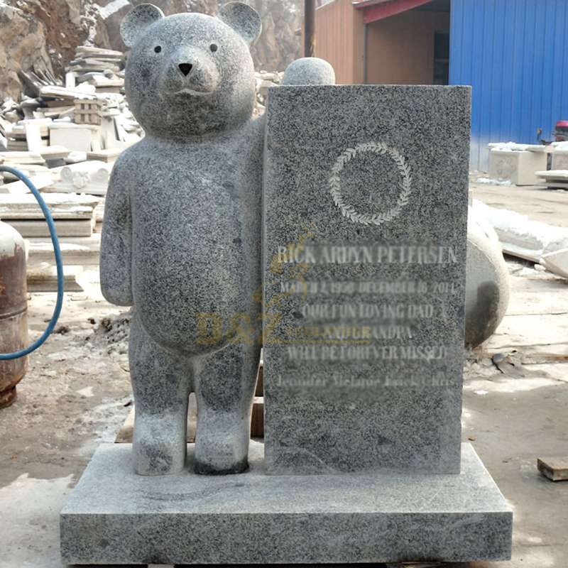 Granite Polish Upright Teddy Bear Tombstone Baby Headstone Prices