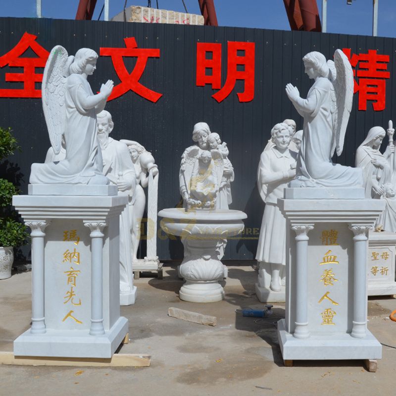 Marble Stone Angel Praying Statues Sculptures