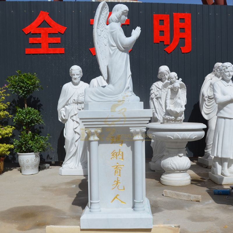 Marble Stone Angel Praying Statues Sculptures