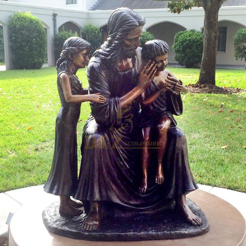 High Quality Garden Decor Bronze Holy Family Outdoor Statue