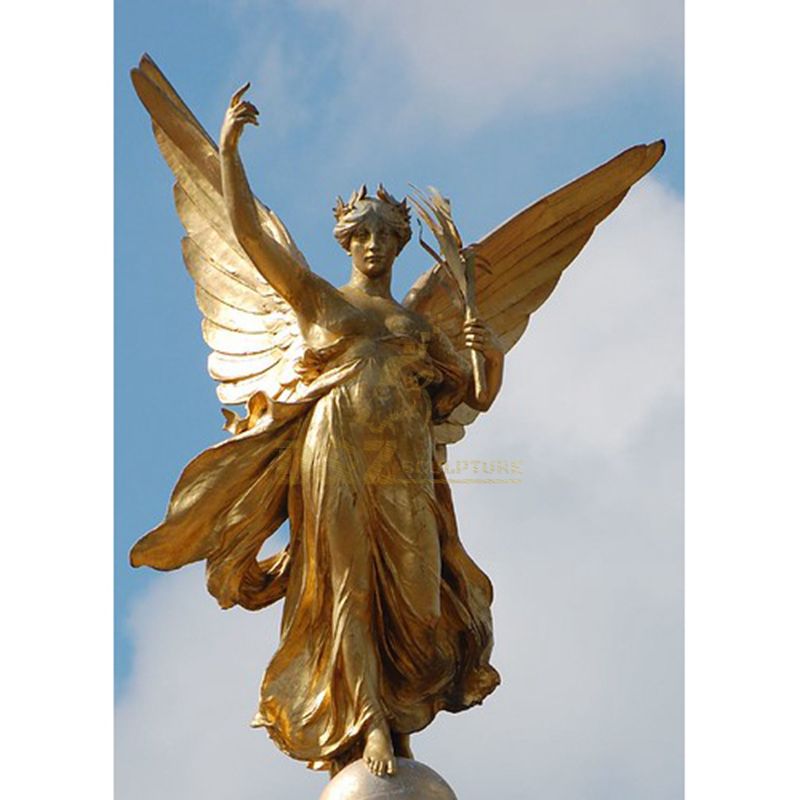 Life Size Religious Winged Bronze Angel Statue For Sale