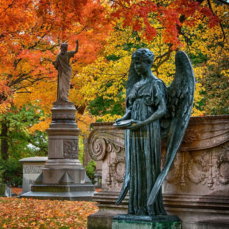 Life Size Religious Winged Bronze Angel Statue For Sale