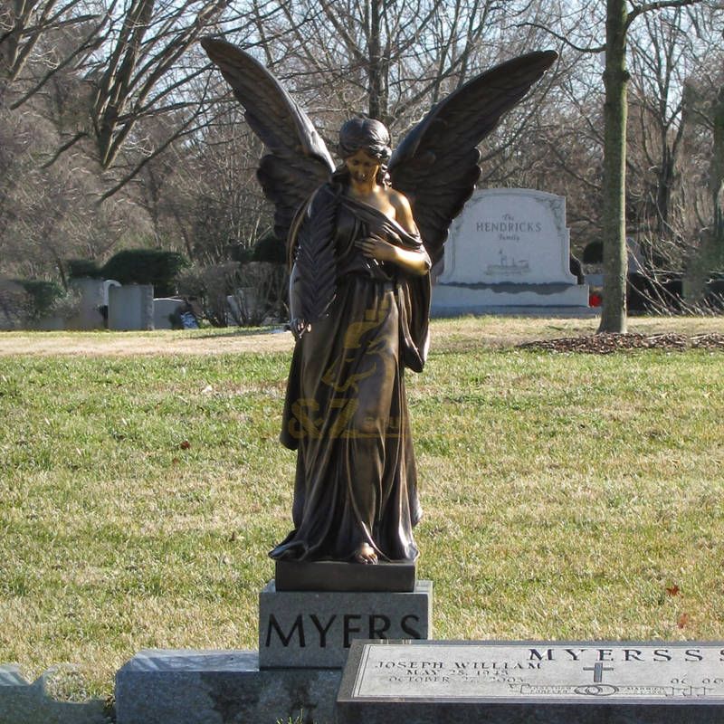 Life Size Religious Winged Bronze Angel Statue For Sale