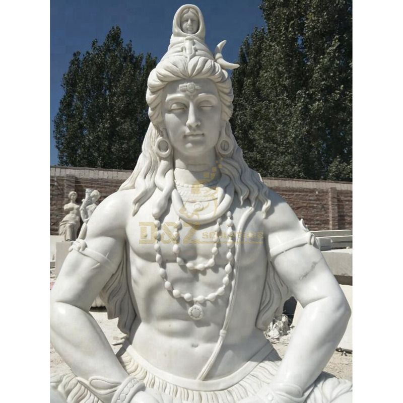 Outdoor Decorative Lord Shiva Marble Statue