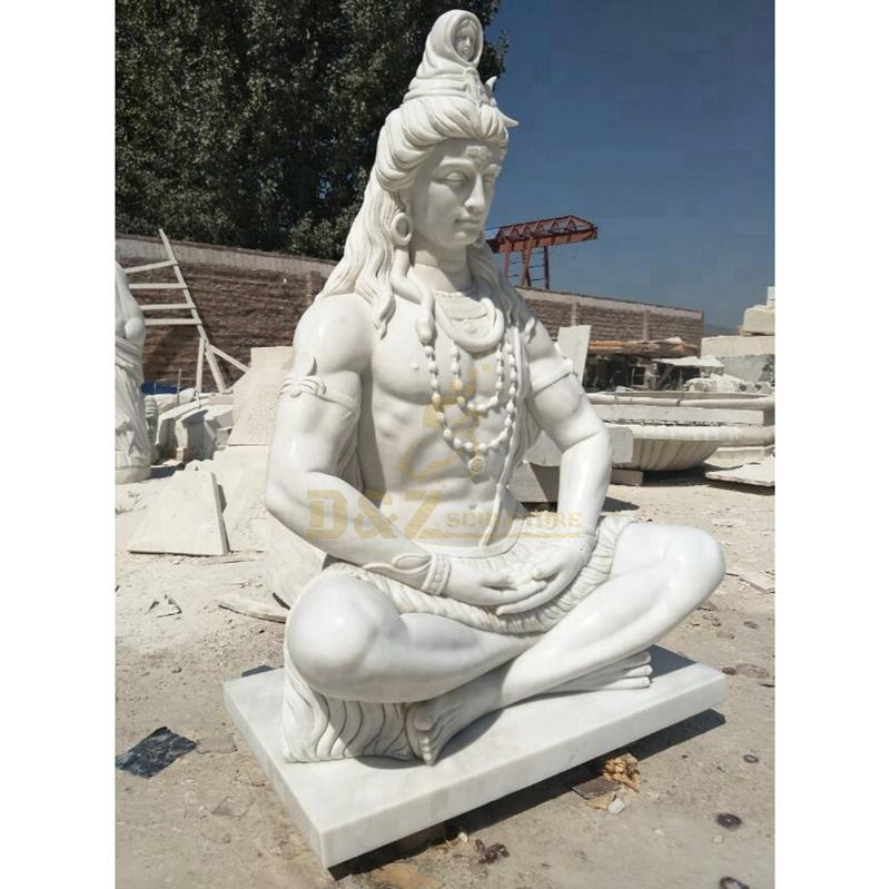 Outdoor Decorative Lord Shiva Marble Statue