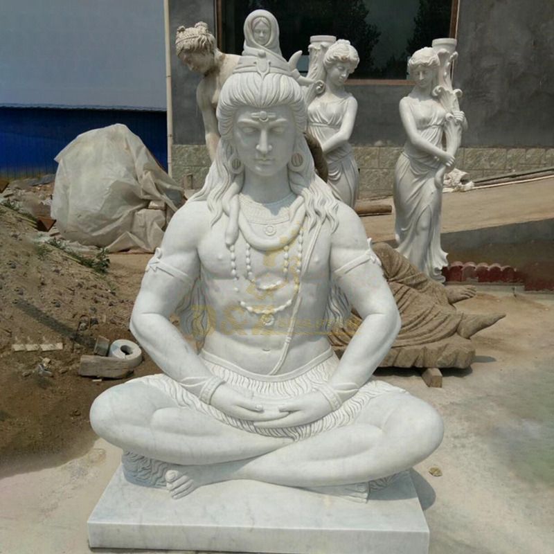 Outdoor Decorative Lord Shiva Marble Statue