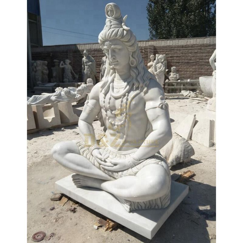 Factory White Marble Indian God Lord Shiva Stone Statue