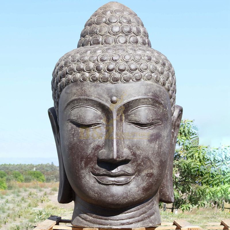 Garden Decoration Hand Carved Stone Buddha Head Statue