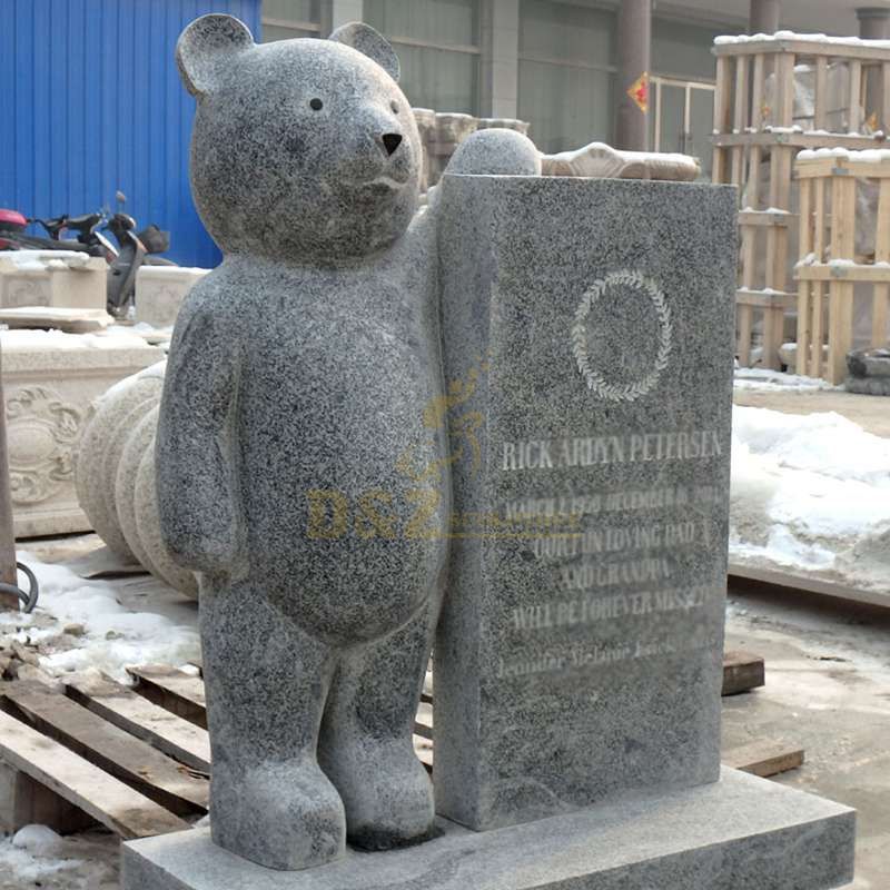 granite polish upright teddy bear tombstone baby headstone prices