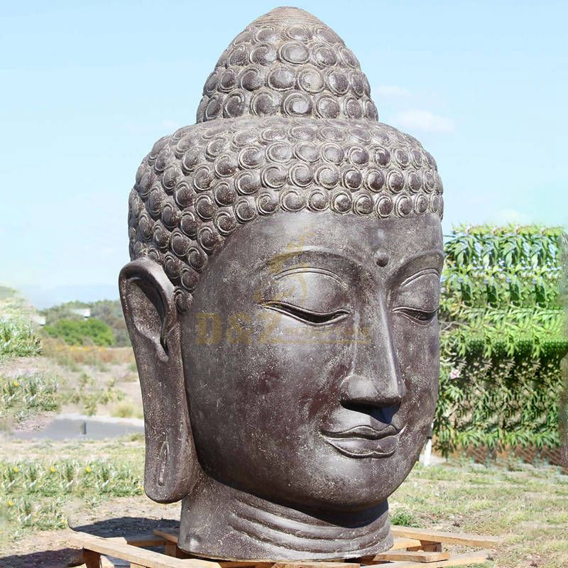 Garden Decoration Hand Carved Stone Buddha Head Statue